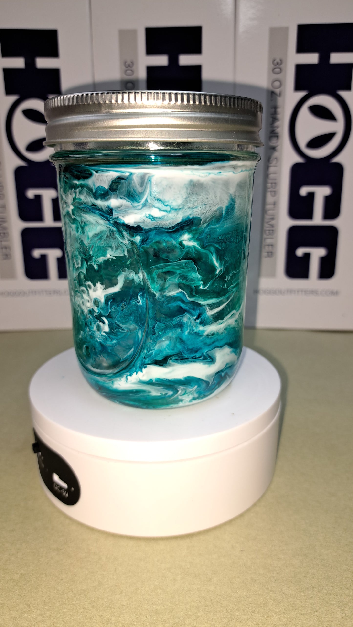 16oz Mason jar change holder