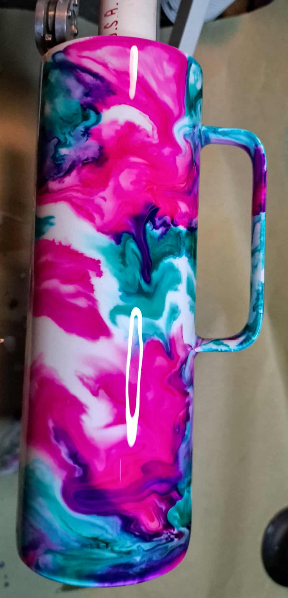 20 oz Hogg skinny with handle drinking tumbler