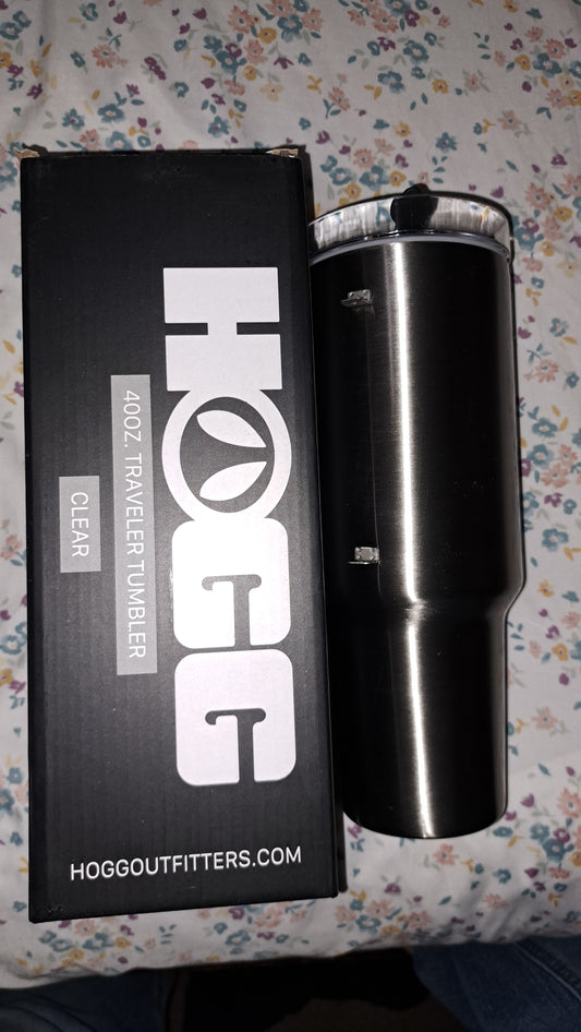 Hogg 40oz traveler tumbler with handle