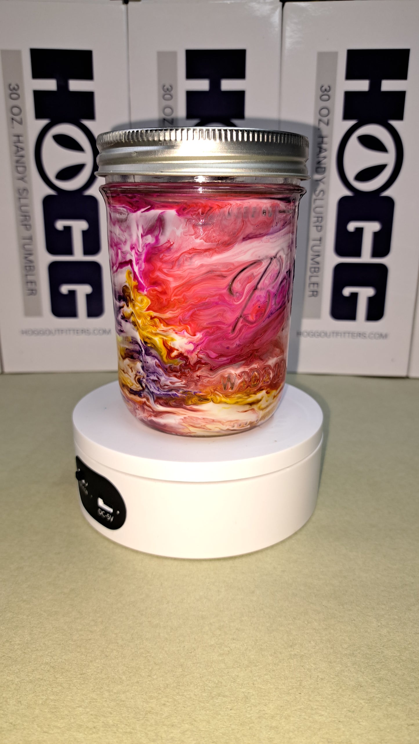 16oz Mason jar change holder