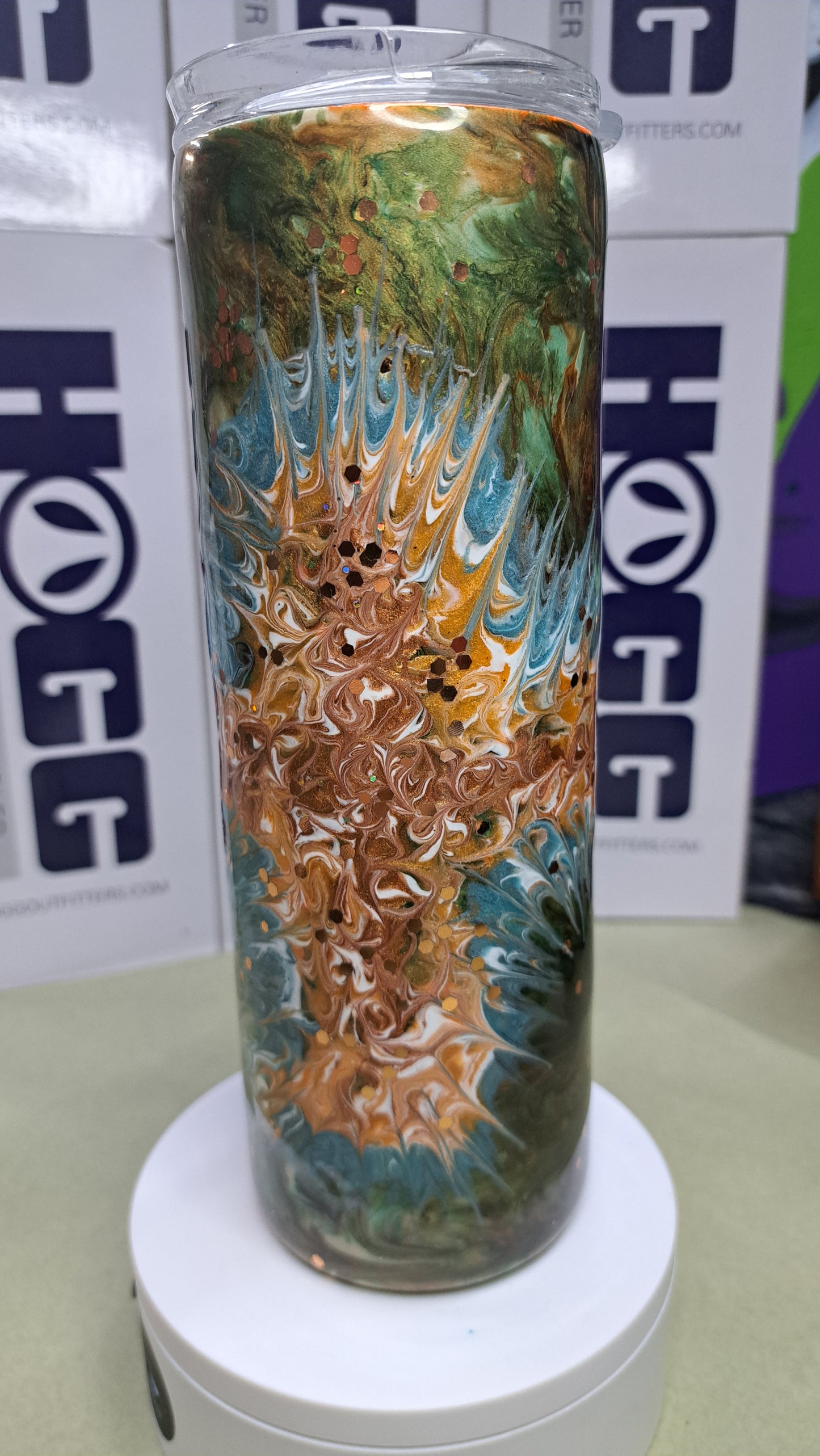 #11 Hogg 20oz skinny stainless steel drinking tumbler bougie Cross