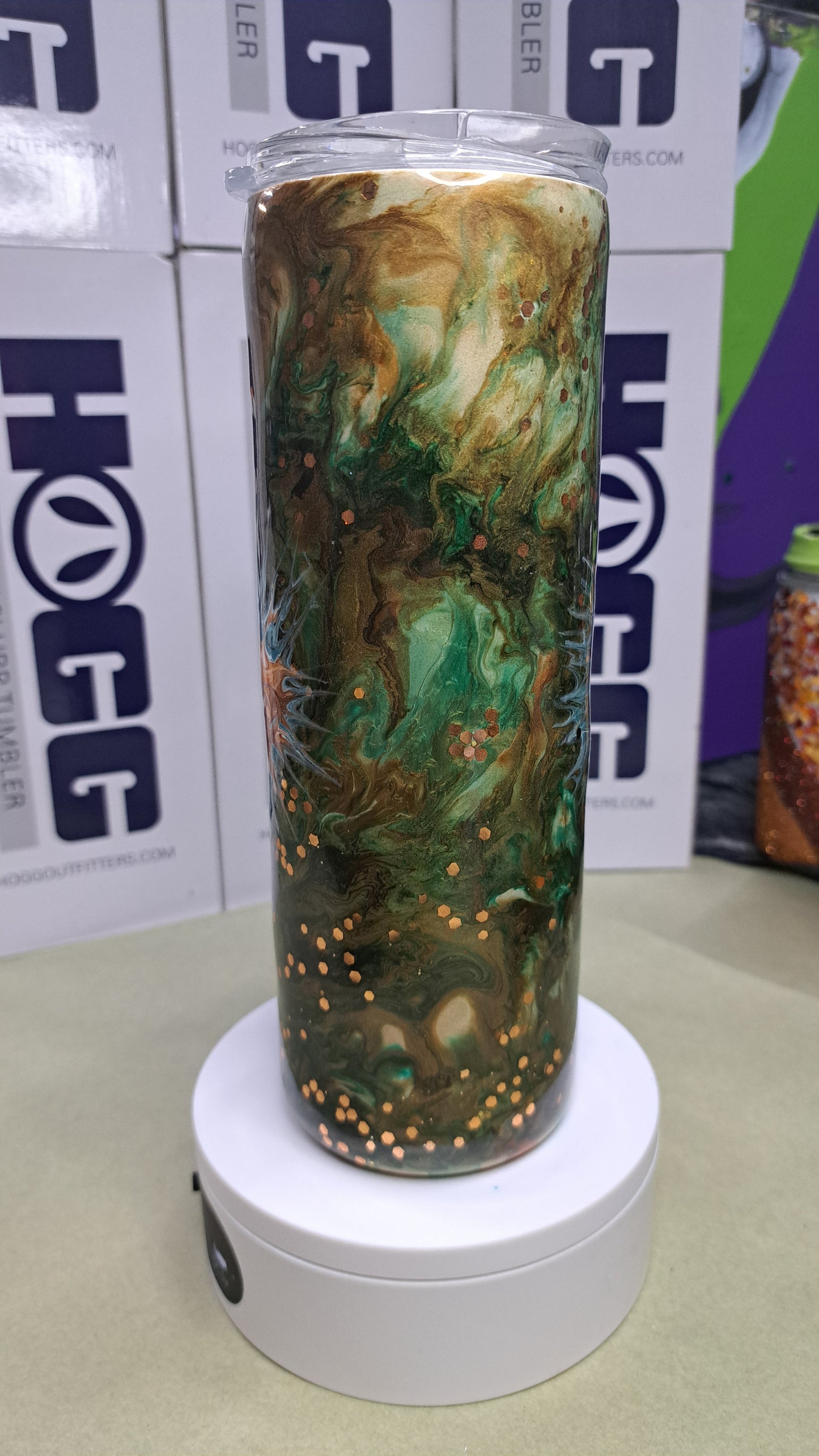 #11 Hogg 20oz skinny stainless steel drinking tumbler bougie Cross