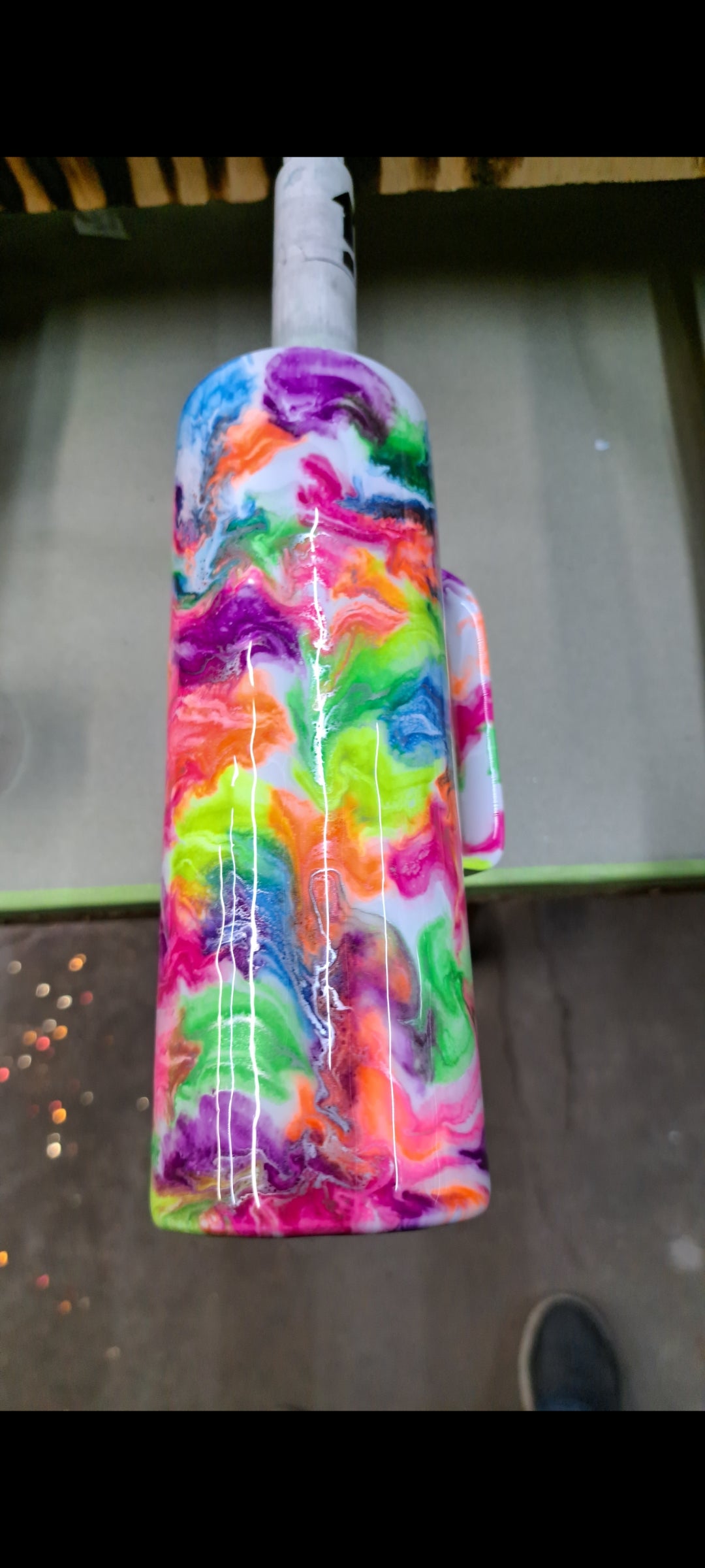 20 oz skinny Hogg stainless steel tumbler with handle with Glow !