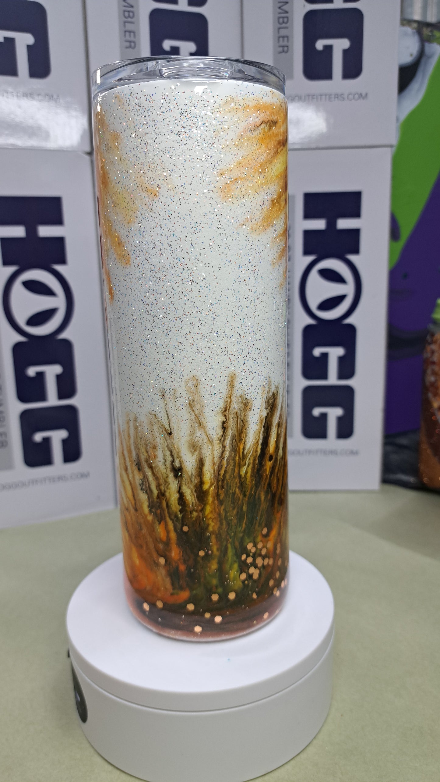 #7 Hogg 20oz Skinny drinking tumbler sunflower